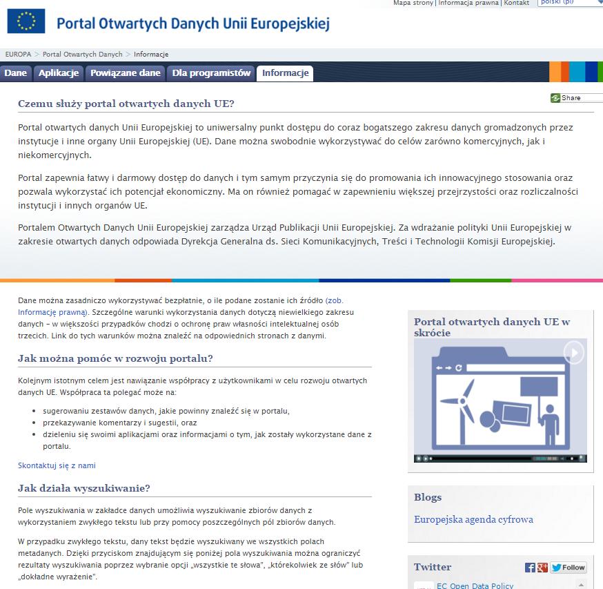 Portal Otwartych Danych UE www.