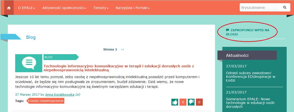 a następnie wybrać ZAPROPONUJ WPIS