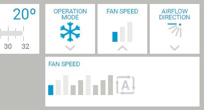 4 Obsług d e f g h 9 Wybierz opcję Fn speed (Obroty wentyltor). Dostępne opcje to Low (Nis.), Middle (Śr.), High (Wys.) i Automtic (Automtyczny).