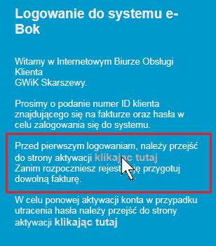 2. Chcąc zarejestrować się w systemie E-BOK, należy skorzystać ze strony internetowej systemu, wpisując poniższy adres w pasku adresu przeglądarki internetowej, lub po prostu klikając w link poniżej.