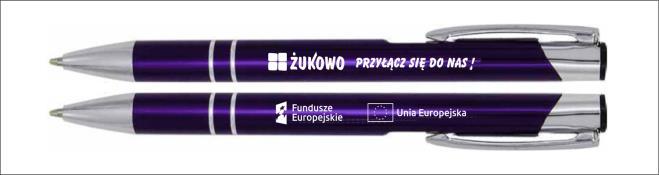 4. Automatyczny długopis 300 sztuk (dostawa jednorazowa) jednorazowa dostawa automatycznych metalowych długopisów; - klikany mechanizm włączający długopis połączony z klipsem umożliwiającym