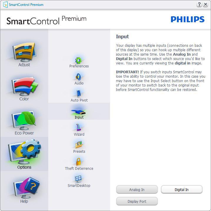 3. Optymalizacja obrazu przyciskiem myszy. Wyłączenie, powoduje usunięcie SmartControl Premium z menu kontekstowego wyświetlanego po kliknięciu prawym przyciskiem myszy.