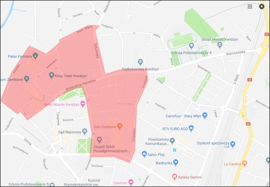 05 - Bieg sprinterski: Centrum zawodów znajdować się będzie w Kwidzynie na Placu Jana Pawła II.