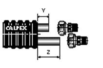 mm typoszereg 6 bar X = 90 mm Y = 80 mm Y =