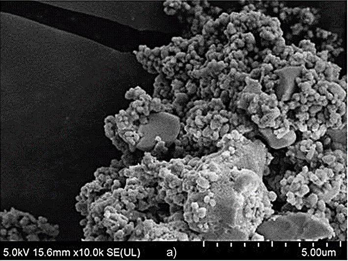 Rys. 2. SEM odpadów w stanie dostawy a) WA, b) WB, c) WC Fig. 2. SEM micrograph of waste in the delivery condition (a) WA, (b) WB, (c) WC Tabela 2. Analiza wielkości cząstek Table 2.