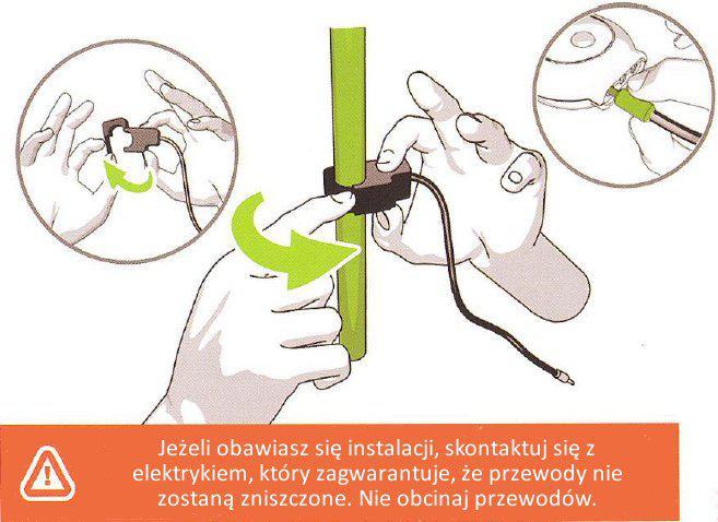 Podłącz mini czujnik prądowy do przewodu nr 4.