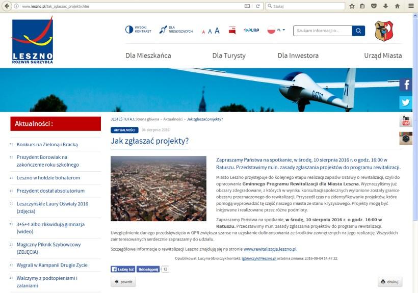 KONSULTACJE SPOŁECZNE Spotkanie