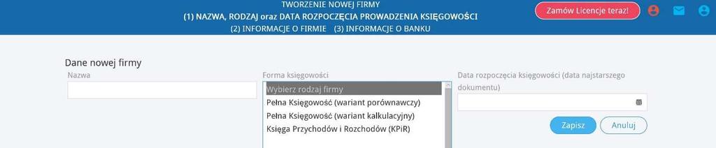 Wariant porównawczy Pełnej Księgowości zawiera plan kont z kosztami zespołu 4.