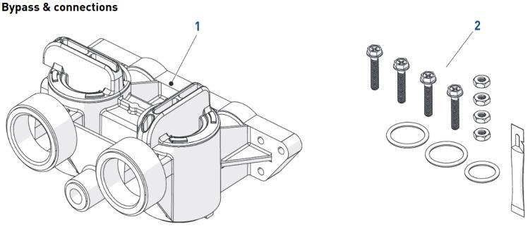 1 E1040769 341 Bypass body assembly (includes bypass installation kit) 24,93 2 E1040524 341 Bypass installation kit 6,17 * E1034302 341 Bypass repair kit (rotor seals & clips) 12,32 * E3028264 341
