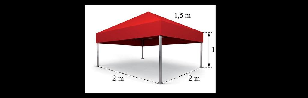 20 Projekt namiotu cyrkowego ma kształt graniastosłupa prawidłowego sześciokątnego połączonego z ostrosłupem prawidłowym (patrz: rysunek poniżej) Czy materiału wystarczy do pokrycia dachu i ścian