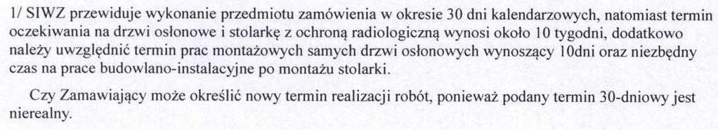 ZAPYTANIA: Pytania: 1. Czy na urządzenia systemu RCI typu INDUCT 10000 i INDUCT 5000 wykonawca zobowiązany będzie do udzielenia 5- letniej gwarancji?