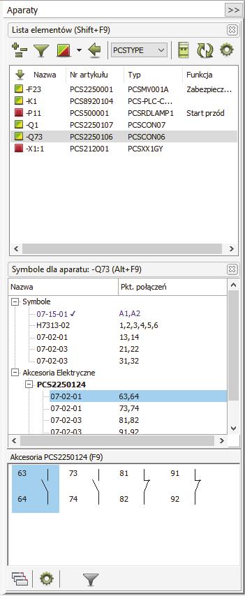 1.2.3.1 Umieszczanie symboli We/Wy Na zakładkach dla wejść i wyjść symbole mogą być układane i pokazywane pojedynczo.