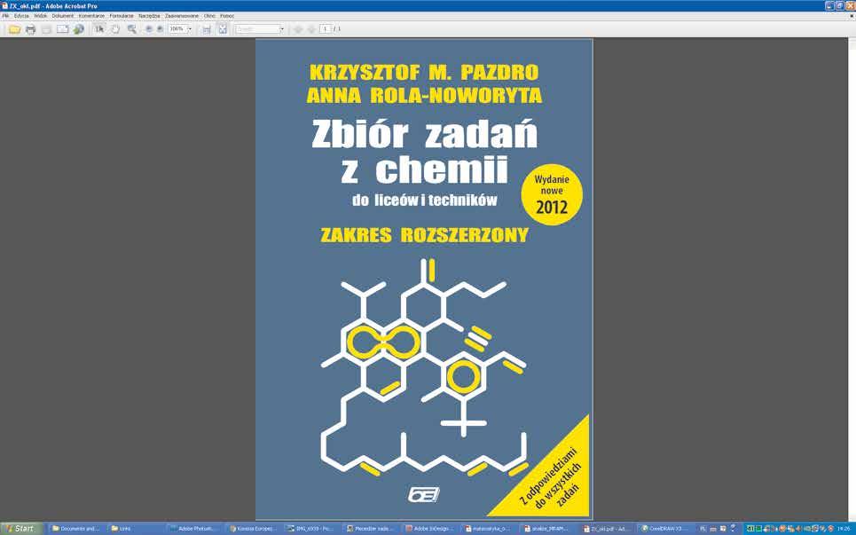 Zbiór zadań z chemii Zakres rozszerzony Jest to kolejne, jedenaste wydanie powszechnie znanego od wielu lat i cenionego zbioru zadań z chemii w zakresie rozszerzonym, przeznaczonego do liceów i