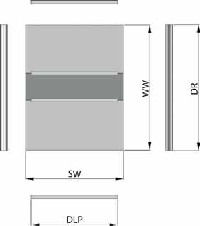 overlaps / количество перехлестов Z - szerokość zakładki, Z = 30 mm / overlap width, Z = 30 mm /ширина перехлеста, Z = 30 мм n - liczba drzwi / number of doors / количество дверей SW - szerokość