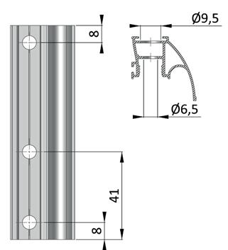 3x3, Indeks: A-B63-3 The screws 6.3x0 (for fixing the handle to the bottom strip) are delivered with the sets of the bottom rollers ( pieces).