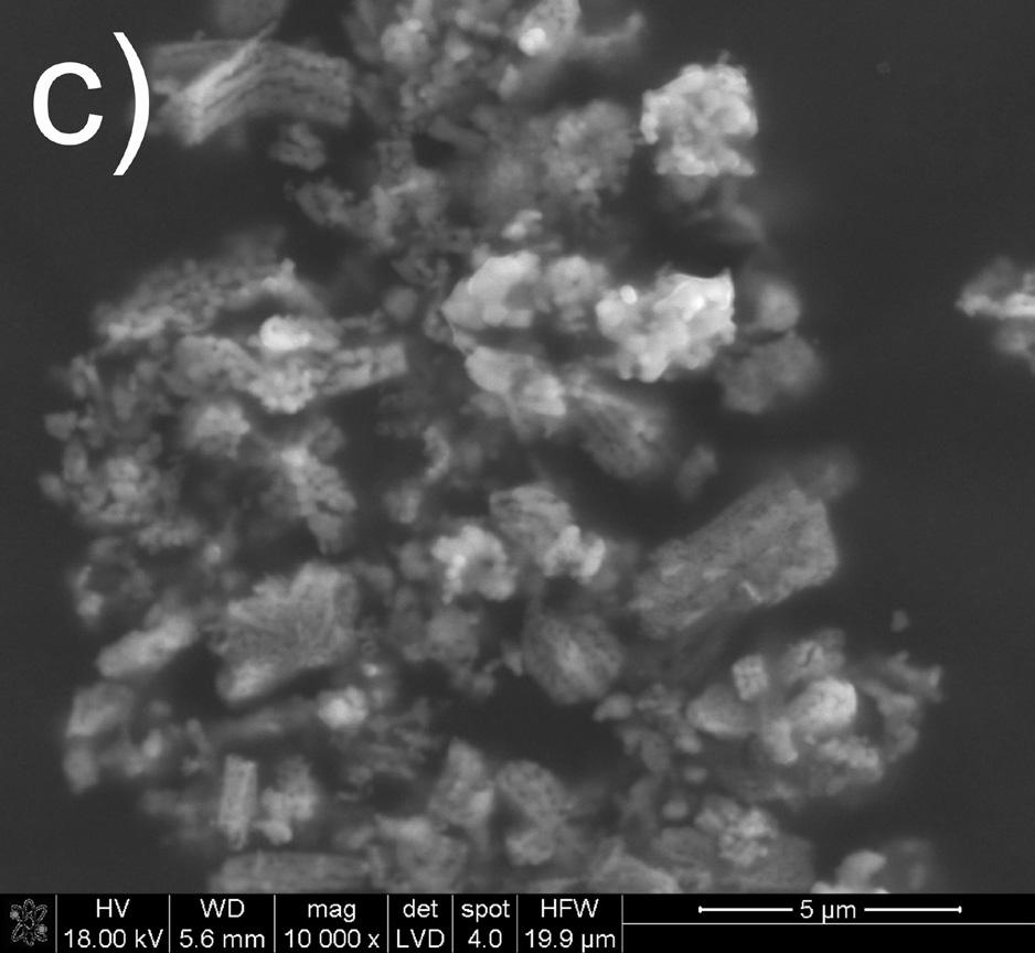 t-zro 2 m-zro 2 La 0,8 Sr 0,2 FeO 3 NiO 15,3 17,8 0,3 3,1 23,39 ± 0,04 7,16 ± 0,01 1,75 ± 0,02 Średnia wielkość cząstek / Equivalent particle size d BET [µm] 0,04 0,12 0,51