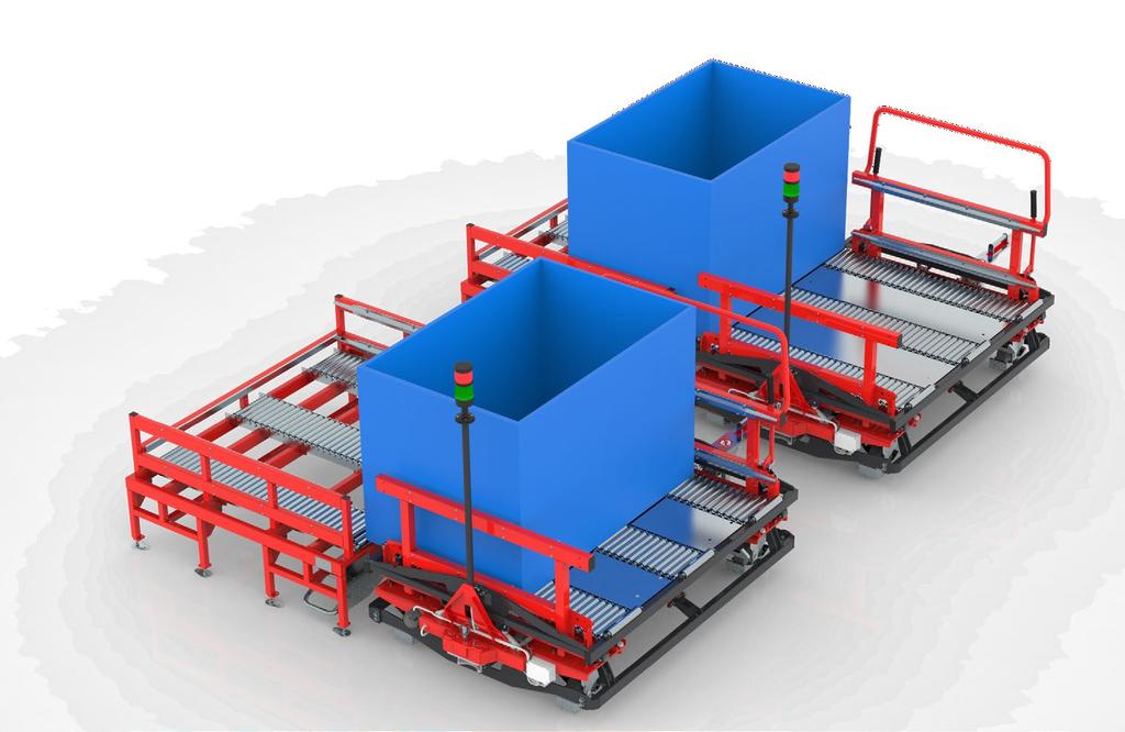 DOUBLE SIDED LOADING / UNLOADING The EFS internal transport system platforms have been designed to provide double-sided loading and unloading,
