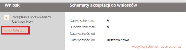 Następnie z listy rozwijanej wybierz użytkowników, którzy mają znajdować się w utworzonej grupie.