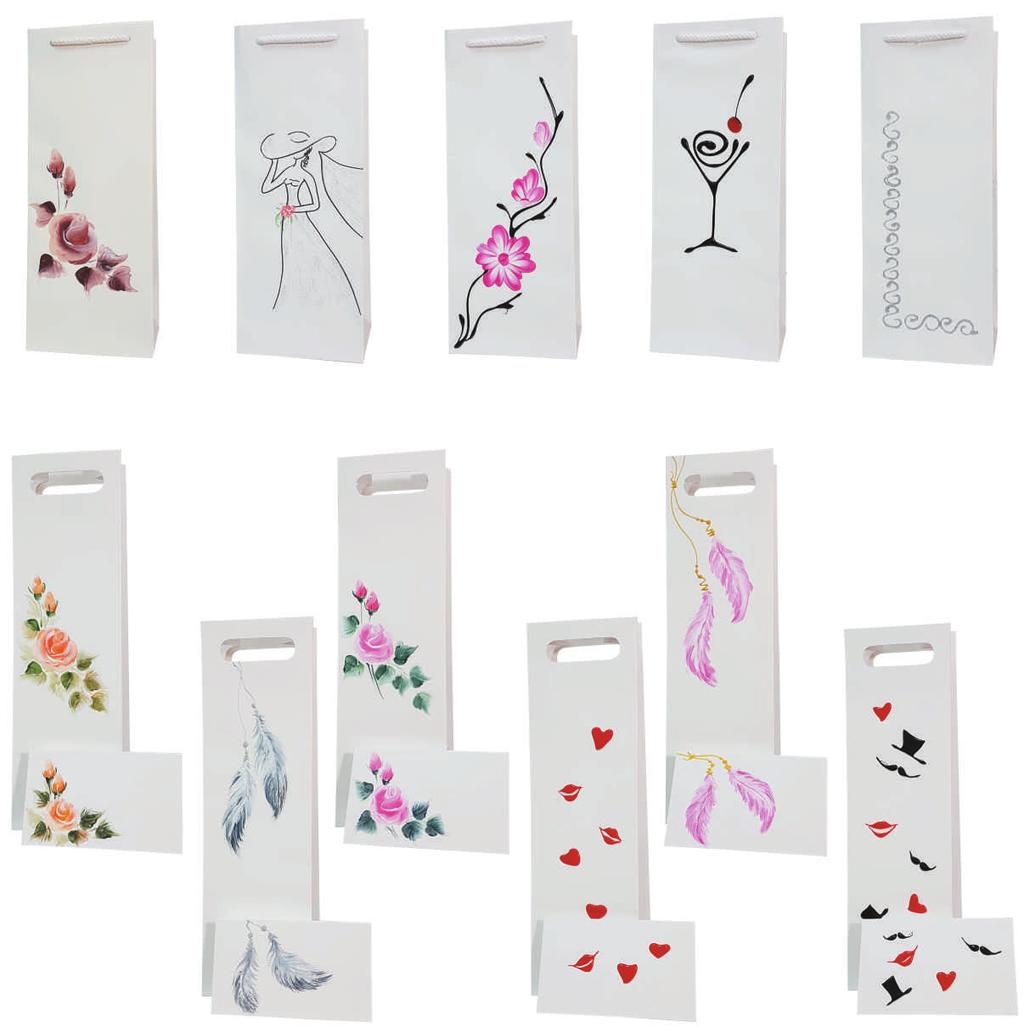 LUX BAGS HAND DECORATED / TOREBKI LUX RĘCZNIE ZDOBIONE OCCASIONAL DESIGNS / WZORY OKAZJONALNE WŚ5 WŚ8 WŚ9 WŚ10 WŚ11 ZESTAWY ŚLUBNE /