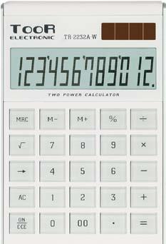 CALCULATOR TR-2328-W size: 172x108x20 mm TAX 0-142 0-1427 KALKULATOR BIUROWY TR-2232A-W rozmiar: 183x107x16 mm