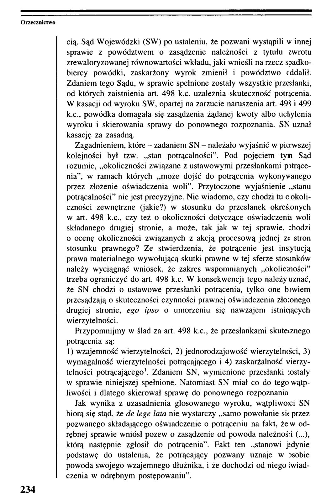 Orzecznictwo 234 cią.