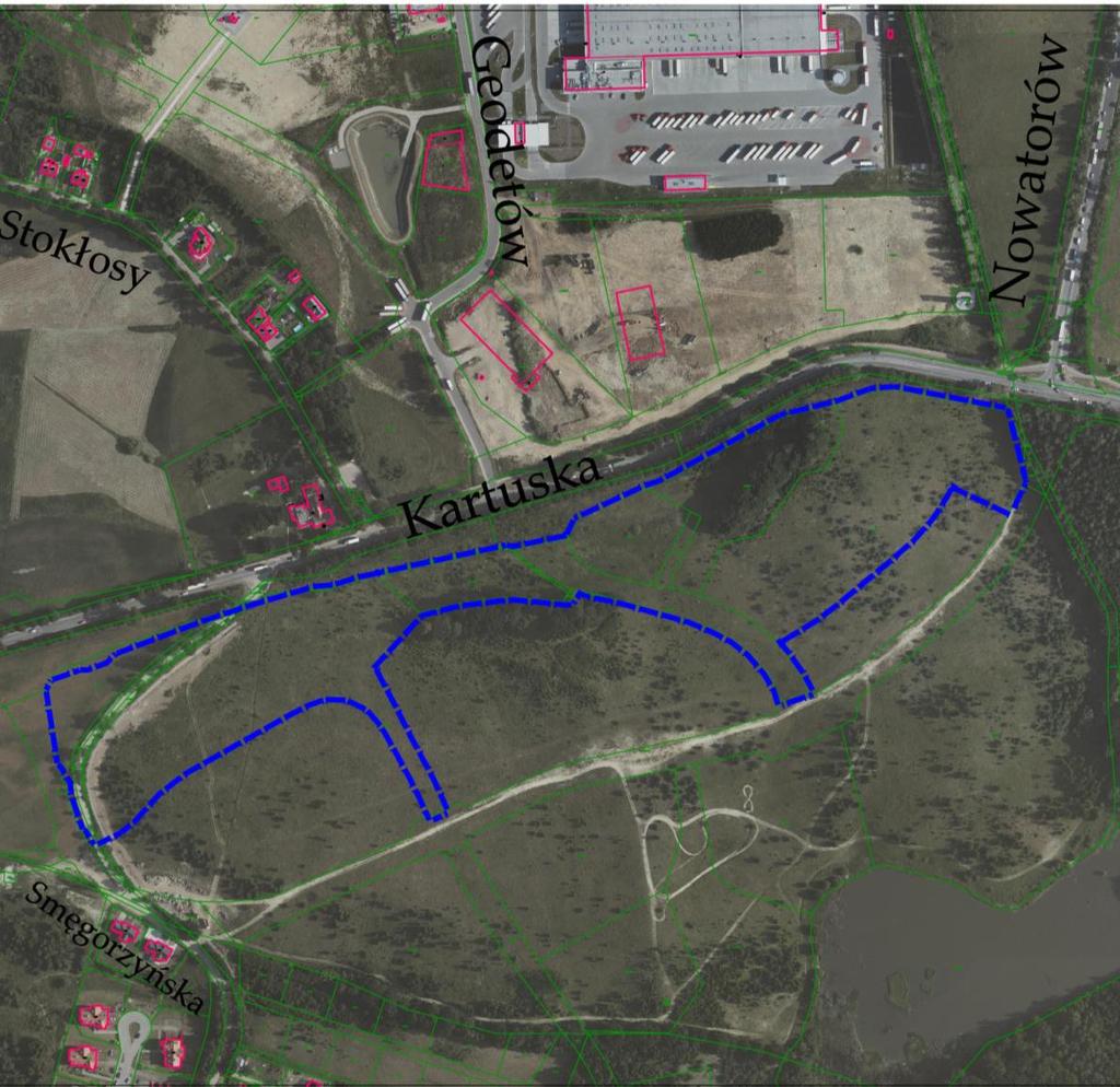Cel sporządzenia planu PKM OSOWA wzmocnienie funkcji usługowej na terenach po południowej stronie ulicy Kartuskiej w rejonie ulicy Smęgorzyńskiej wytworzenie ciągu usługowego wzdłuż ulicy Kartuskiej,