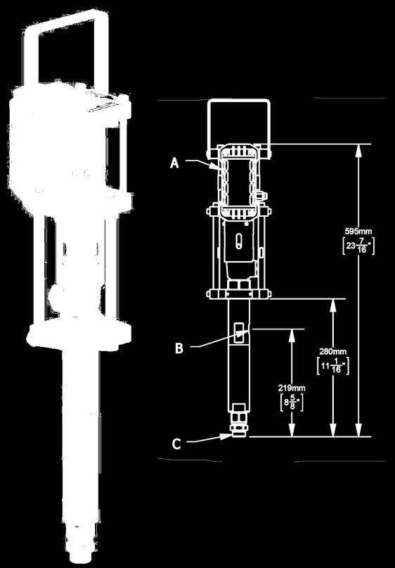 Instrukcja serwisowa Pompa i uszczelki MX4 i MXL4 Modele: MX4 & MXL4, = (PTFE/skóra), PP (PTFE), PU (PTFE/UHMWPE), UC (uszczelki U-Cup) A C B Patent 7,603,855.