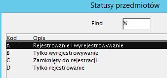 Dodawanie przedmiotów do rejestracji: w oknie REJSTRACJE-> REJESTRACJE NA ZAJĘCIA Rejestracja na kursy zmienne jest częściowo przygotowana przez Centrum informatyczne.