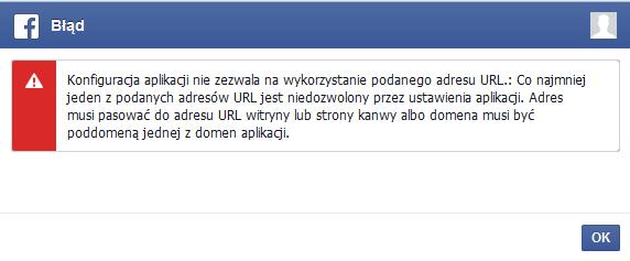 W dziale Settings należy ustawić odpowiednią domenę naszej aplikacji oraz jej adres.