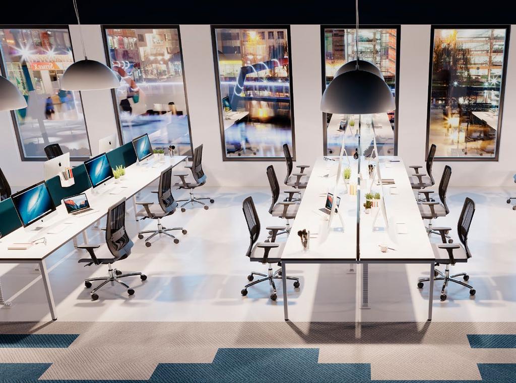 Space saving, freedom of arrangement Oszczędność miejsca i swoboda aranżacji A space in which dozens of processes and tasks are performed on a daily basis must be flexible and ergonomic.