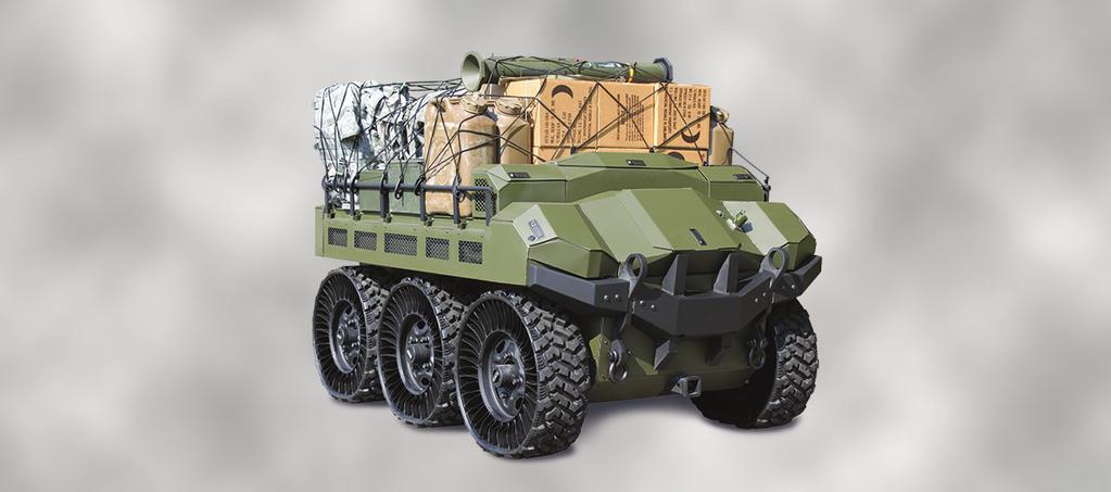 GDLS w swojej konstrukcji uwzględnił również możliwość jej uzbrojenia w km, wkm czy 60 mm moździerz a wymiary (wysokość i szerokość 1300 mm, długość 1600 mm) pozwalają na transport ciężkimi