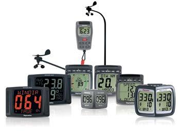 Instrumenty bezprzewodowe Tacktick Instrumenty Raymarine Wireless wyświetlą wszystkie dane, których potrzebujesz, bez użycia kabli biegnących przez kadłub czy też przez maszt Twojego jachtu Wskaźniki
