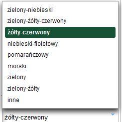 przesuwanie, etykiety wyświetlanie na obszarach, legenda wyświetlanie legendy pod mapą, dymki - wyświetlanie w okienku danych wskaźnika po najechaniu myszą na obszar na mapie.