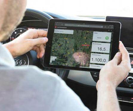 Mapa Wyświetlenie w każdej chwili parametrów maszyny, lokalizacji i ruchu maszyny na Google Maps.