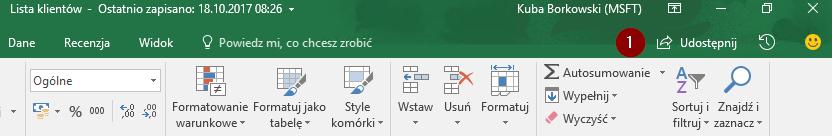 2.3.3 Lekka współpraca Współpraca na dokumencie w grubym kliencie, przeglądarce i aplikacjach mobilnych, kontrolowanie współpracy w dokumencie, komunikacja w trakcie współpracy, porównywanie wersji.