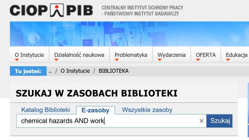 Wyszukiwanie w dostępnych zasobach z