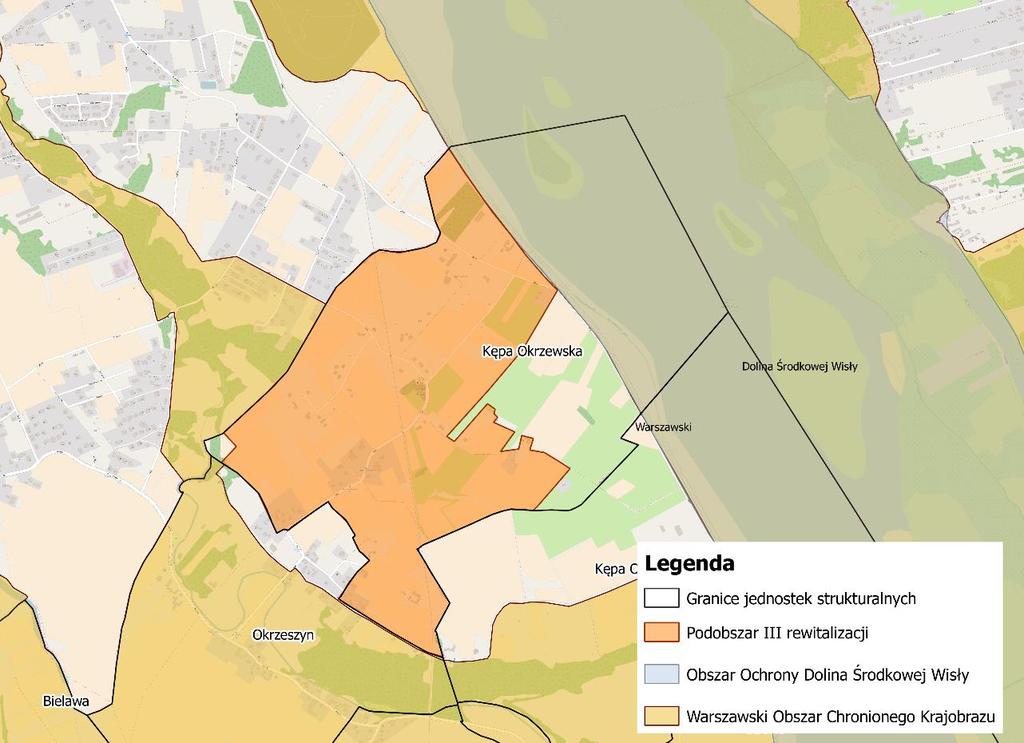 Mapa 13 Formy ochrony przyrody Podobszar III rewitalizacji Źródło: Opracowanie własne na