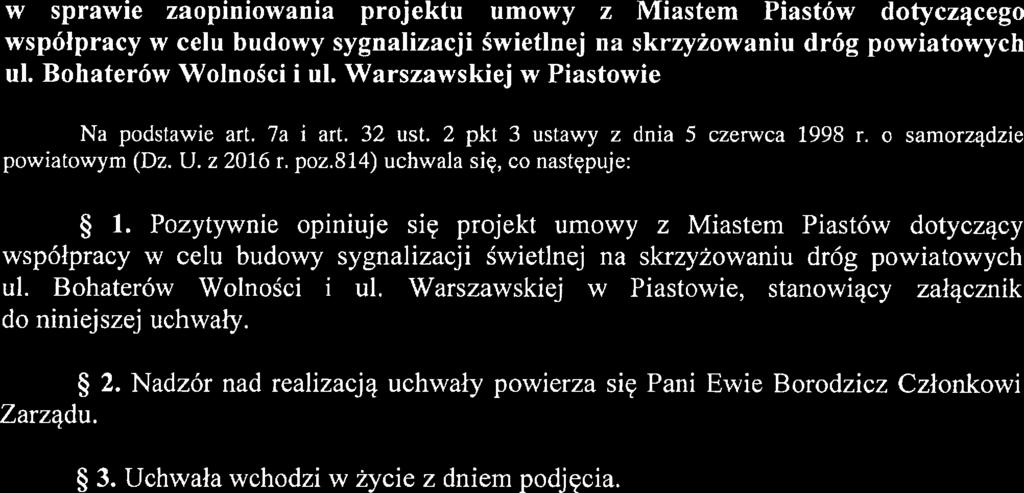 Uchwała nr.../4.p.../.z.e.z.3../2016 Zarządu Powi.atu Pruszkowskiego z dnia.hę;lę:zhyte2016 r.