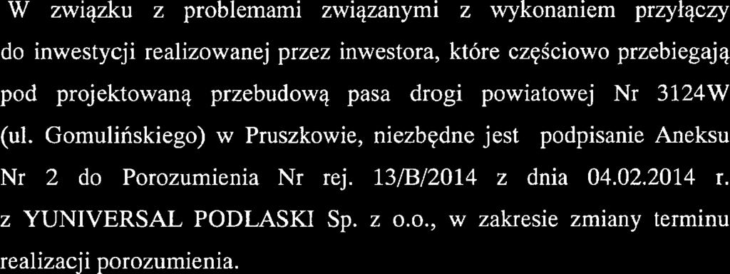podpisanie Aneksu Nr 2 do Porozumienia Nr rej.