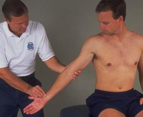 Adson Test Examiner begins by palpating the pt s radial pulse Pt s arm is then abducted, extended, and externally rotated while the examiner continues to palpate the pulse Pt is instructed to take a