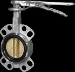 Brąz-aluminium Uszczelka: PTFE Liner: PTFE Liner: PTFE Bdy: AISI 316 Disc: Aluminium-brnze Liner: EPDM Dysk AISI 316 /