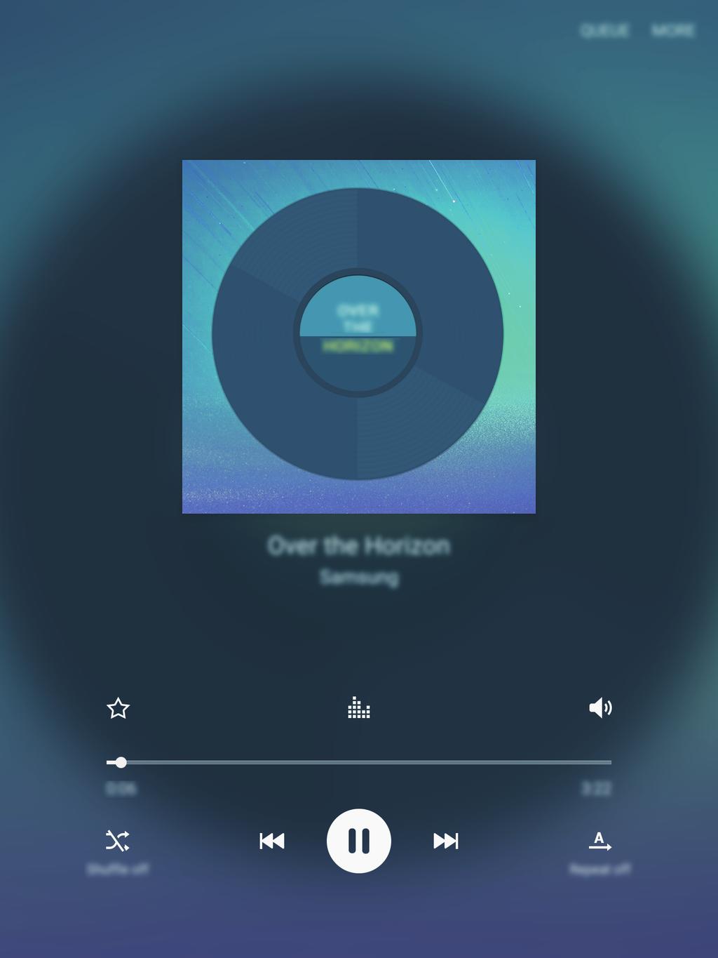 Aplikacje Muzyka Dzięki tej aplikacji można słuchać muzyki posortowanej w kategoriach i dostosować ustawienia odtwarzania. Dotknij Muzyka na ekranie aplikacji.