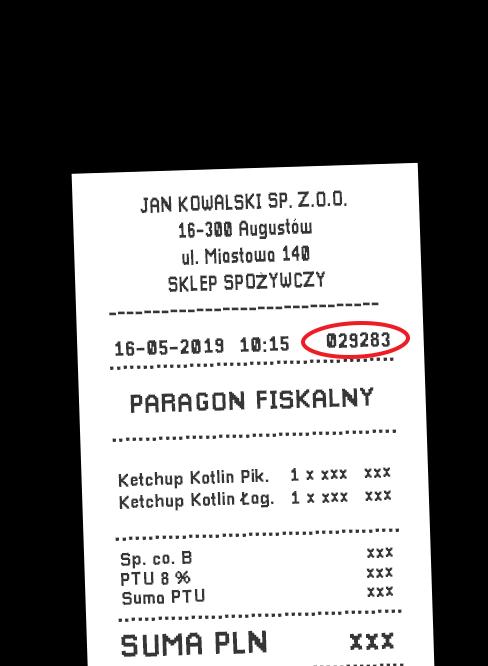 Załącznik nr 1 Wzór paragonu Numer paragonu Data zakupu Załącznik nr 2 Harmonogram losowań nagród pieniężnych loterii Wygraj z Kotlinem Z zastrzeżeniem postanowień pkt. 4.2.2 regulaminu losowania nagród pieniężnych odbędą się według następującego harmonogramu: * dnia 9 maja 2019r.