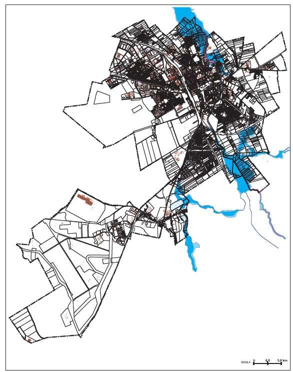 Rysunek 22. Mapa zagrożenia powodziowego dla Gminy Miasto.
