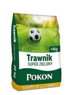 POKON NAWÓZ TRAWNIK SUPER ZIELONY Dostarcza wszystkie niezbędne składniki do właściwego rozwoju trawnika. Zapewnia mocny bodziec do lepszego wzrostu trawy i sprawia, że jej warstwa jest grubsza.