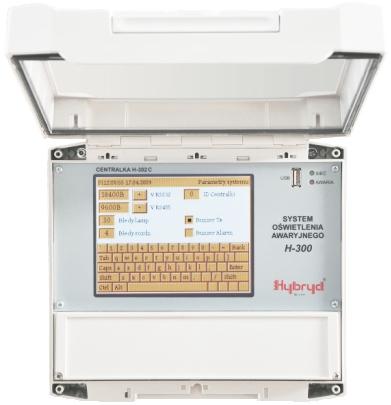 SYSTEMY OŚWETLENA AWARYJNEGO - CENTRALTEST CENTRALA H-302 C SYSTEMY OŚWETLENA AWARYJNEGO - CENTRALTEST 3. Generowanie alarmów w przypadku stwierdzenia nie- Przykładowy schemat połączeń prawidłowości.