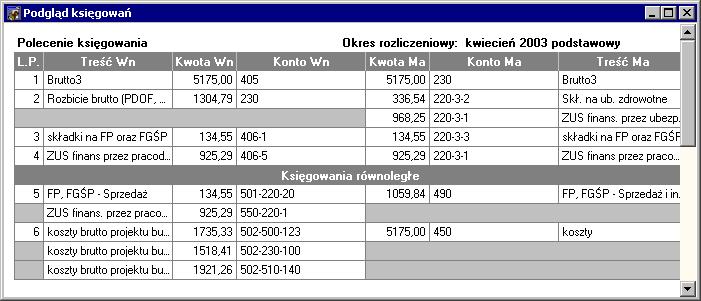 238 Rozdział 12 Rys. 12-24 Edycja pozycji schematu księgowania. Przypinamy tak zdefiniowany schemat księgowania do elementu płacowego Kwota brutto (bez uwzgl. zasiłków).