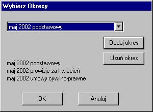 Raporty i zestawienia 295 Po dodaniu okresów można wydrukować raport. Rys. 16-12 Wybór okresów do podsumowania. Rys. 16-13 Podgląd wydruku raportu Podsumowanie z wzorców.