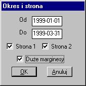Rozpoczęcie pracy z programem 33 W polu Drukarka klikamy przycisk raporty w trybie graficznym.