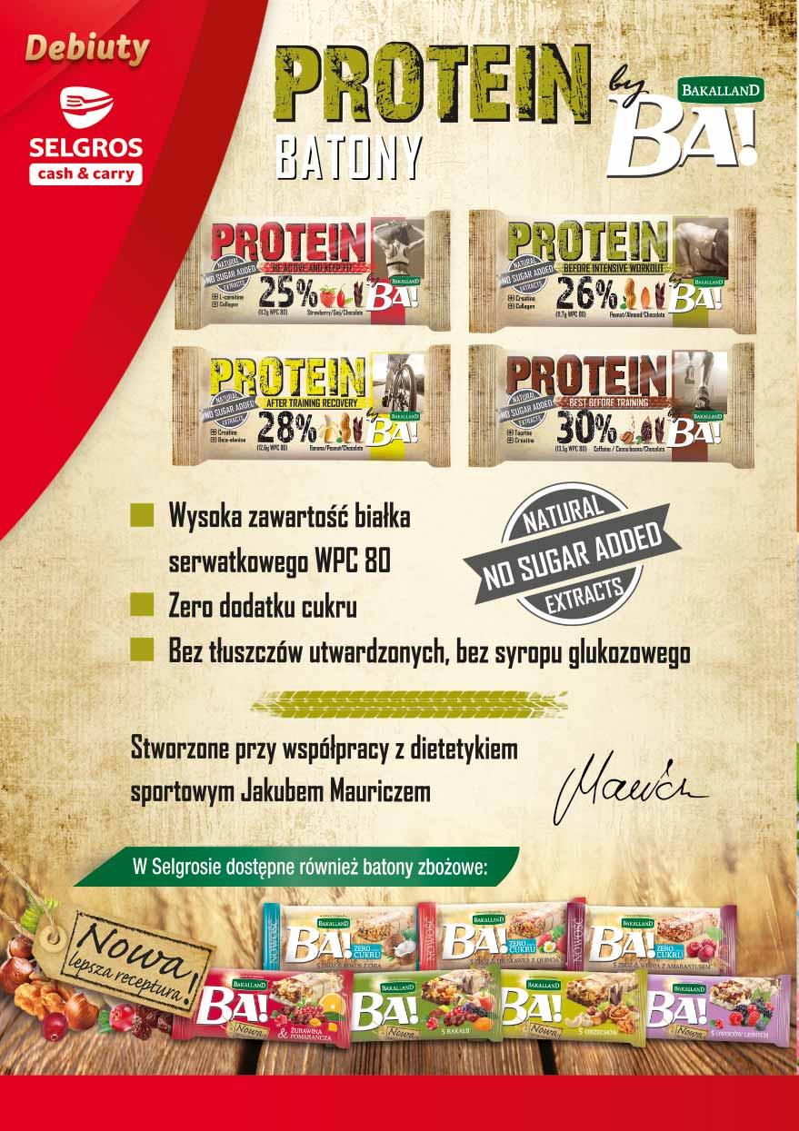 BATON PROTEINOWY 45 G wszystkie